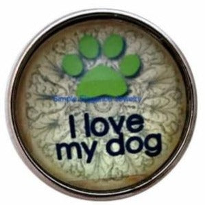I Love My Dog Snap 20mm for Snap Jewelry - Snap Jewelry