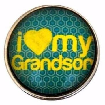Grandson Snap Charm 20mm for Snap Jewelry - Snap Jewelry