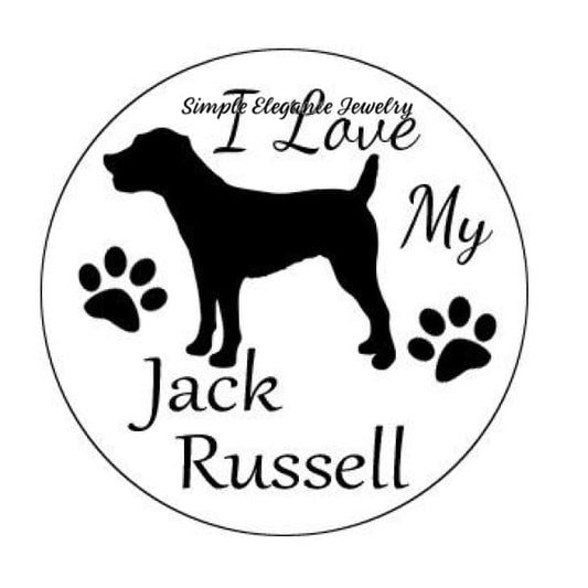 I Love My Jack Russell Dog 20mm Snap for Snap Jewelry - 20mm Snap - Snap Jewelry