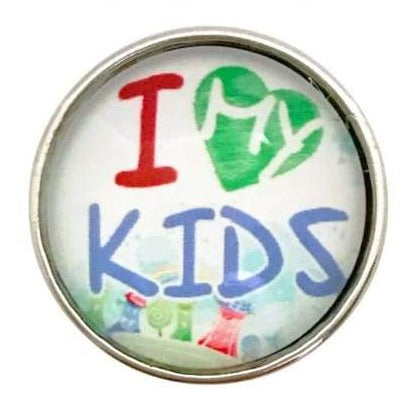 I Love My Kids Snaps 20mm for Snap Jewelry - Snap Jewelry