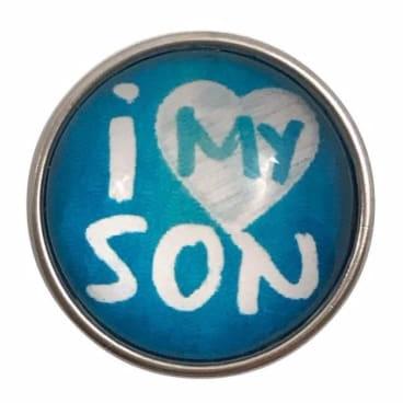 I Love My Son Snap Charm 20mm for Snap Jewelry - Snap Jewelry