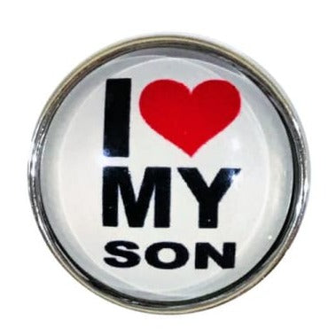 I love My Son Snap Charm for Snap Charm Jewelry 20mm - Snap Jewelry