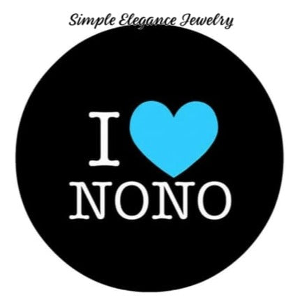 I Love NONO (Grandpa) Snap Charm 20mm - Snap Jewelry