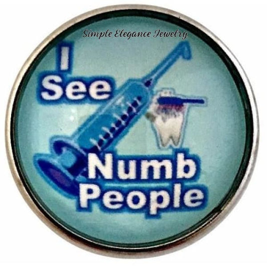 I See Numb People Snap Charm 20mm for Snap Jewelry - Snap Jewelry