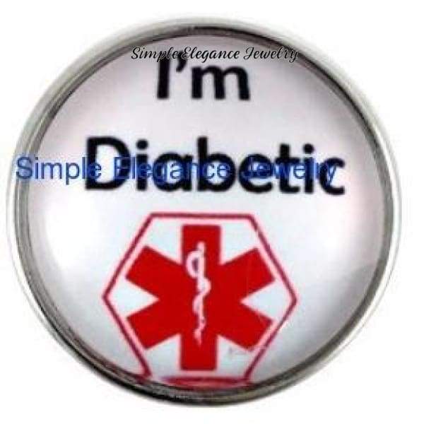 Im Diabetic 20mm Snap for Snap Charm Jewelry - Snap Jewelry