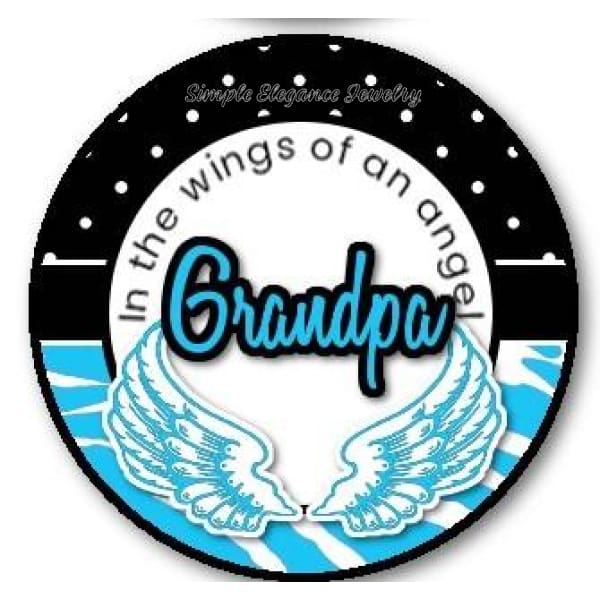 In The Wings Of An Angel Grandpa Snap Charm - Snap Jewelry