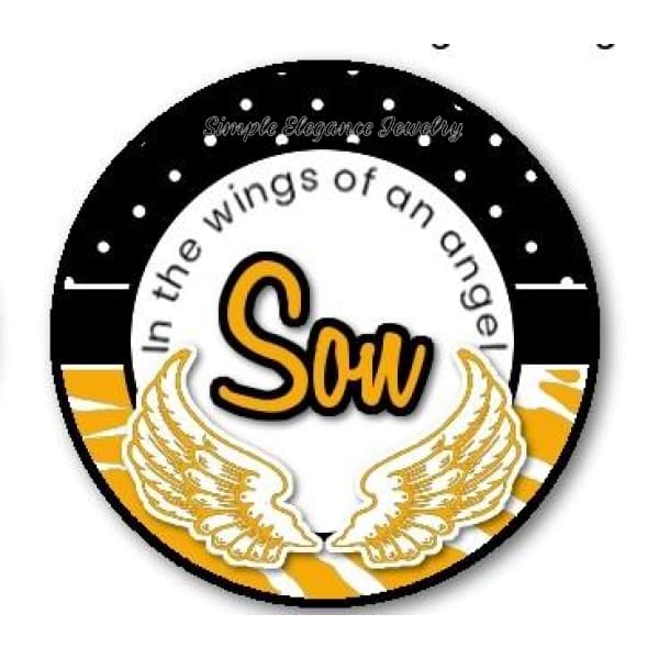 In The Wings Of An Angel Son Snap Charm 20mm - Snap Jewelry
