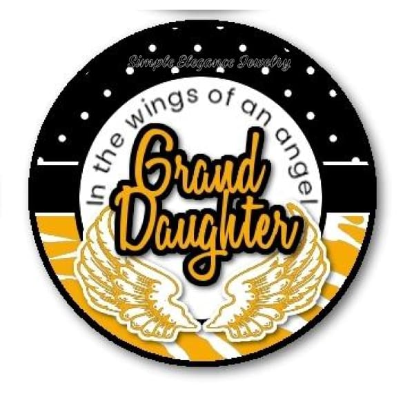 In The Wings Of An Angels Grand-daughter Snap Charm 20mm - Snap Jewelry