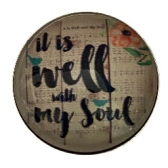 Is It Well With My Soul Bible Passage Snap Charm - Snap Jewelry
