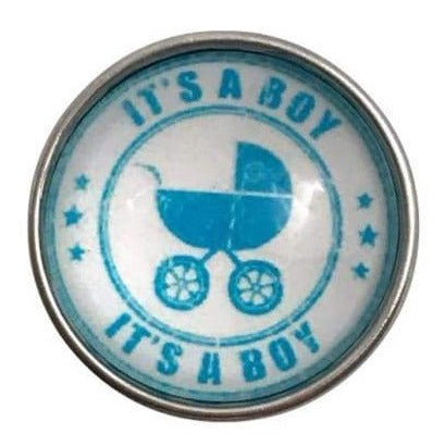 Its A Boy Snap Charm 20mm For Snap Jewelry - Snap Jewelry