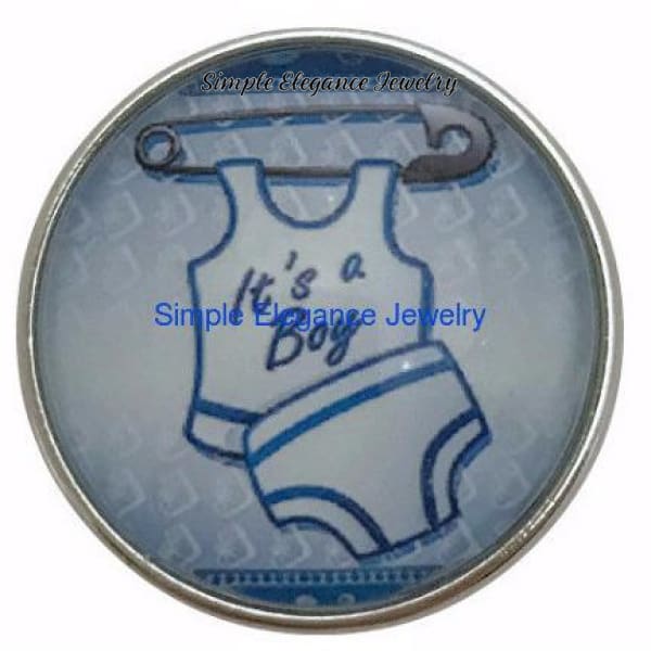 Its A Boy Snap Charm 20mm for Snap Jewelry - Snap Jewelry