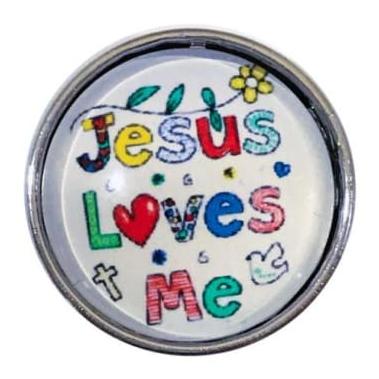 Jesus Loves Me This I Know Snap Charm for Snap Charm Jewelry 20mm - Snap Jewelry