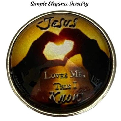 Jesus Loves You Snap Charm 20mm - Snap Jewelry