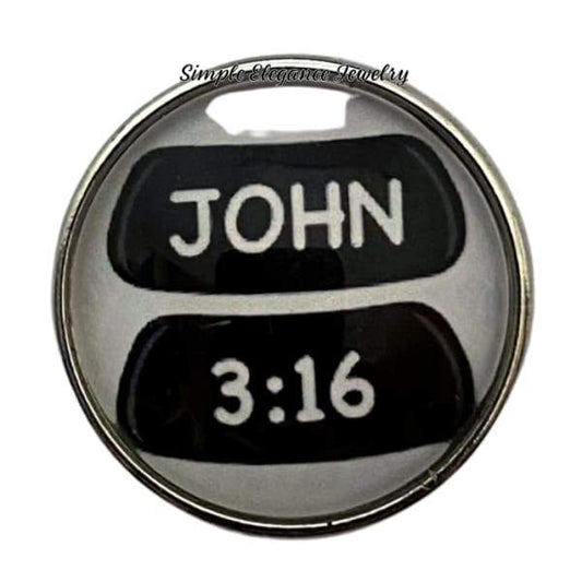 John 3:16 Snap Charm 20mm - Snap Jewelry