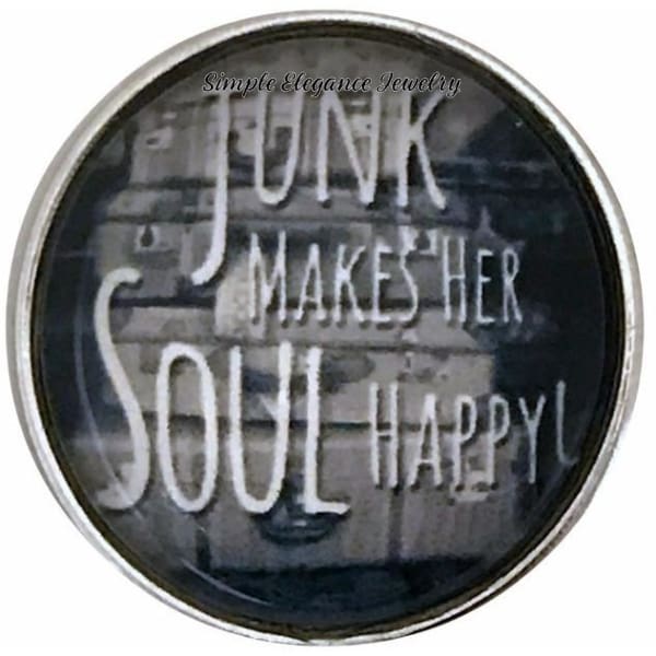 Junk Makes Her Soul Happy Snap Charm 20mm - Snap Jewelry