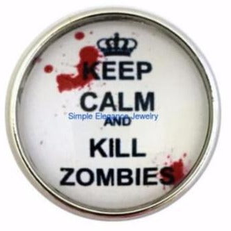 Keep Calm and Kill Zombies Snap 20mm - Snap Jewelry