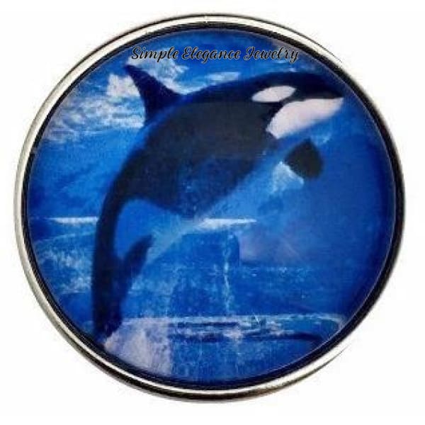 Killer Whale Snap Charm 20mm for Snap Jewelry - Snap Jewelry