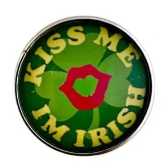 Kiss Me Im Irish St Patricks Day Snap 20mm for Snap Jewelry - Snap Jewelry