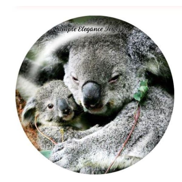 Koala Bear and Baby Snap Charm 20mm - Snap Jewelry