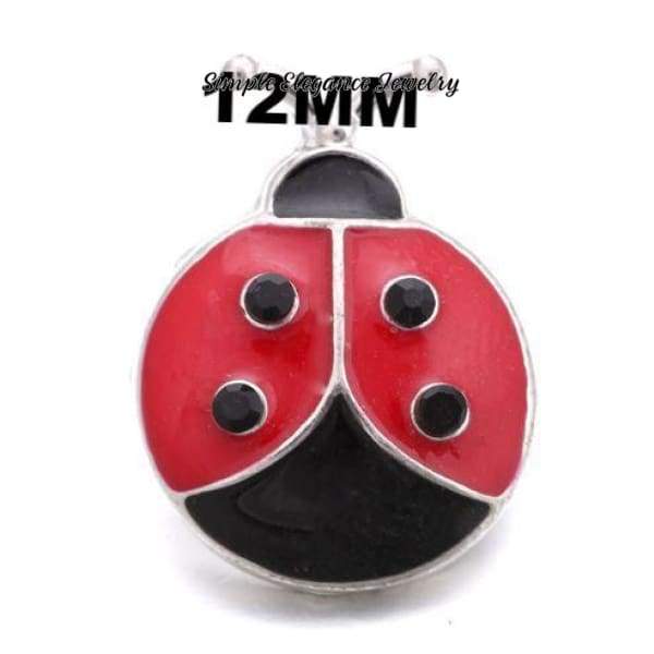 Lady Bug Metal Snap 20mm and 12mm - 12mm - Snap Jewelry