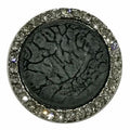 Large Gray Rhinestone Charm-22mm Snap-Snap Charm Jewelry - Snap Jewelry