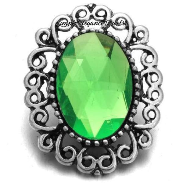 Large Rhinestone Snap 20mm for Snap Jewelry (Assorted Colors) - Green - Snap Jewelry
