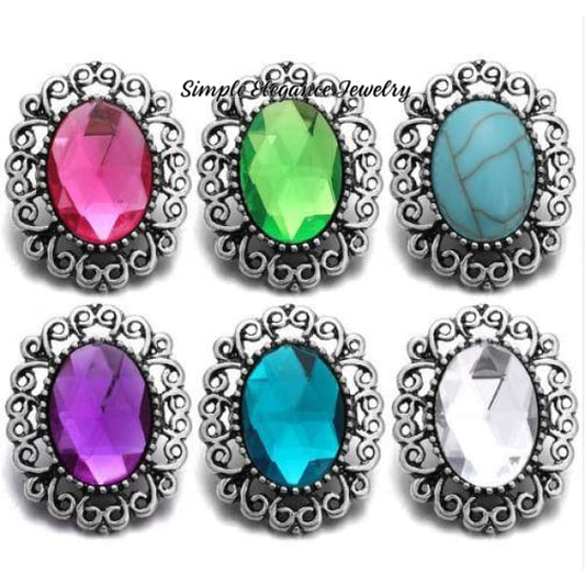 Large Rhinestone Snap 20mm for Snap Jewelry (Assorted Colors) - Snap Jewelry