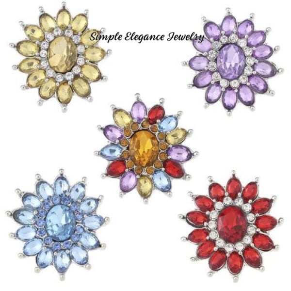 Large Rhinestone Snap Charm 22mm for Snap Charm Jewelry - Snap Jewelry