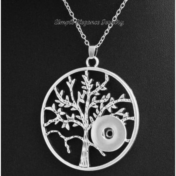 Large Tree Of Life Pendant Snap Necklace 20mm-Single Snap Necklace-2 Across - Snap Jewelry