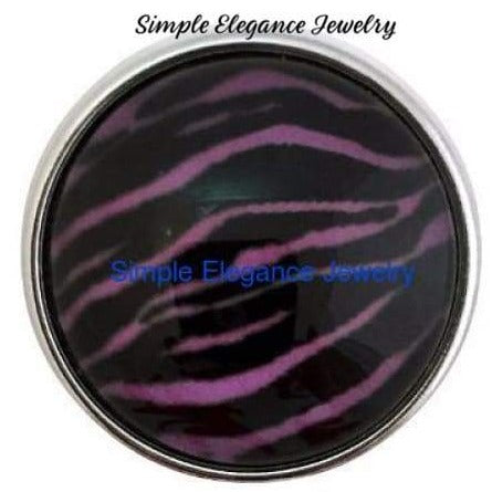 Lavender Zebra Stripe Snap 20mm - Snap Jewelry