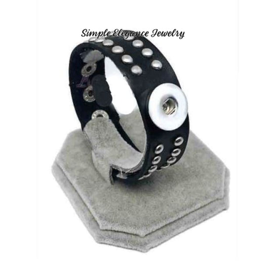 Leather Snap Bracelet 20mm Snaps - Snap Jewelry