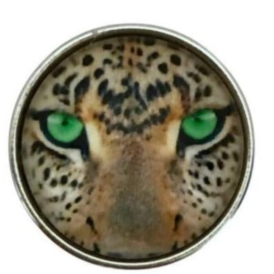 Leopard Face Snap Button 20mm for Snap Jewelry - Snap Jewelry