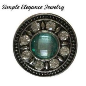 Light Blue Rhinestone Snap 20mm for Snap Jewelry (1574) - Snap Jewelry