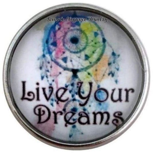 Live Your Dreams-Dream Catcher Snap 20mm for Snap Jewelry - Snap Jewelry