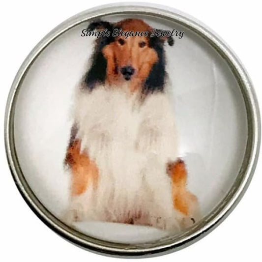 Long Hair Collie Dog Snap 20mm for Snap Jewelry - Snap Jewelry