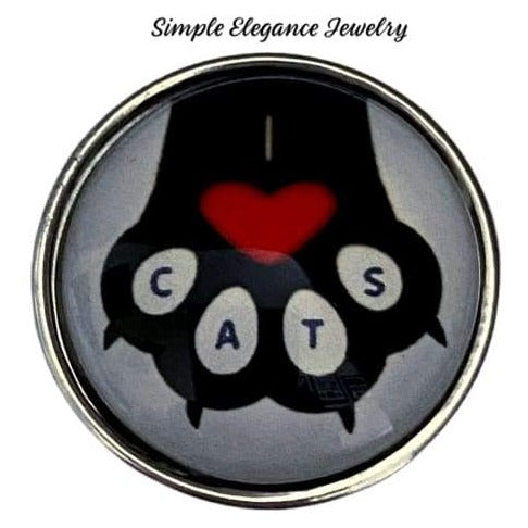 Love Cat’s Snap Charm 20mm - Snap Jewelry