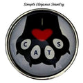 Love Cat’s Snap Charm 20mm - Snap Jewelry