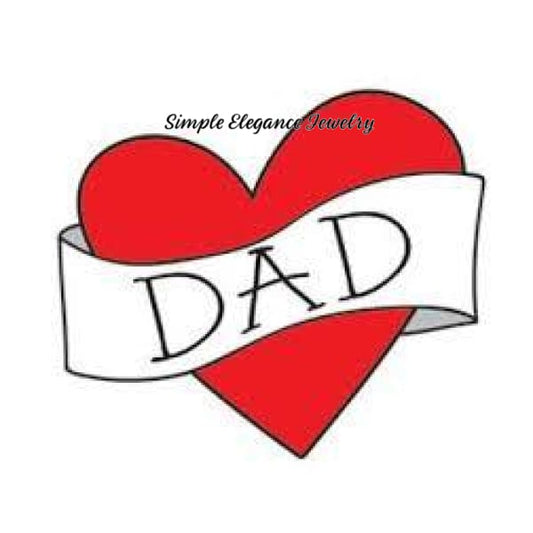 Love Dad Snap Charm for Snap Charm Jewelry 20mm - Snap Jewelry