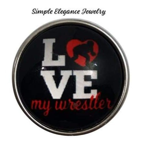 Love My Wrestler Snap 20mm for Snap Jewelry - Snap Jewelry