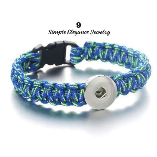 Macrame Cord Single Snap Bracelet 20mm Snap - 9 - Snap Jewelry