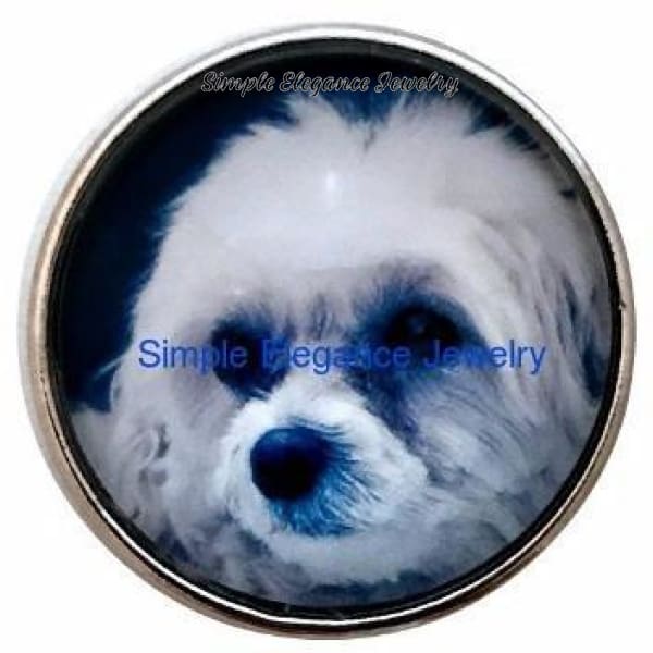 Maltese Dog Snap 20mm - Snap Jewelry