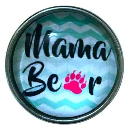 Mama Bear Snap Charm 20mm Snap - Snap Jewelry
