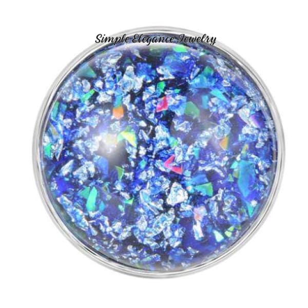 Marbled Acrylic Snap Charm 20mm for Snap Charm Jewelry (Several Colors to Choose From) - Blue - Snap Jewelry