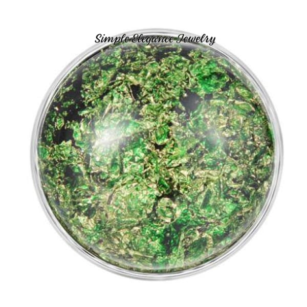 Marbled Acrylic Snap Charm 20mm for Snap Charm Jewelry (Several Colors to Choose From) - Green - Snap Jewelry
