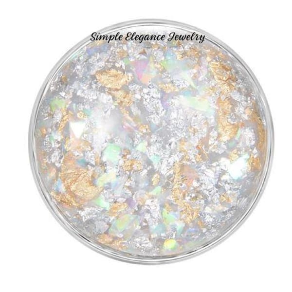 Marbled Acrylic Snap Charm 20mm for Snap Charm Jewelry (Several Colors to Choose From) - Irridescent - Snap Jewelry