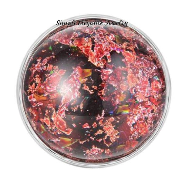 Marbled Acrylic Snap Charm 20mm for Snap Charm Jewelry (Several Colors to Choose From) - Red - Snap Jewelry
