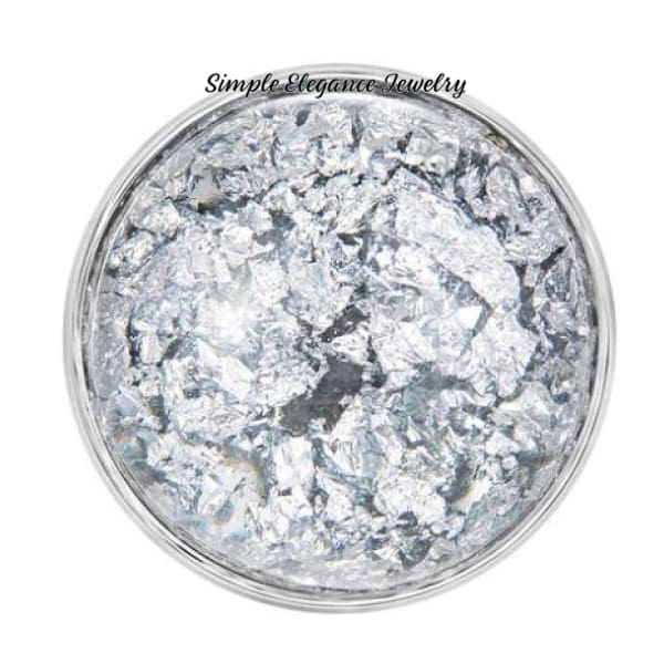 Marbled Acrylic Snap Charm 20mm for Snap Charm Jewelry (Several Colors to Choose From) - Silver - Snap Jewelry