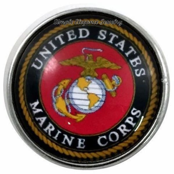 Marine Corp Military Snap 20mm for Snap Jewelry - Snap Jewelry
