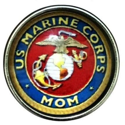 Marine Corps Mom Snap Charm 20mm Snap - Snap Jewelry