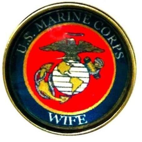 Marine Corps Wife Snap Charm 20mm Snap - Snap Jewelry